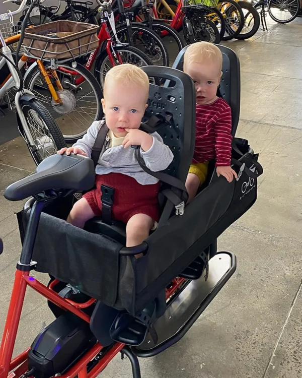 kids in a cargo bike