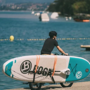 yuba carrying surfboard