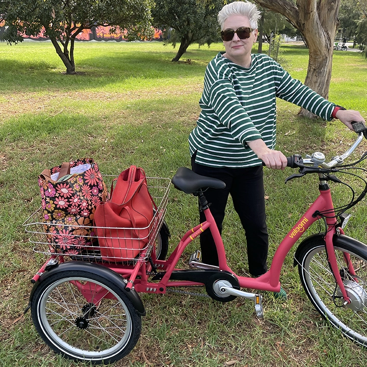 Veloomi Caddi Electric Trike with large rear basket